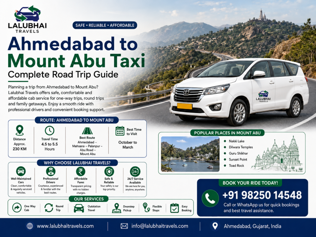 Ahmedabad to Mount Abu Taxi – Complete Road Trip Guide