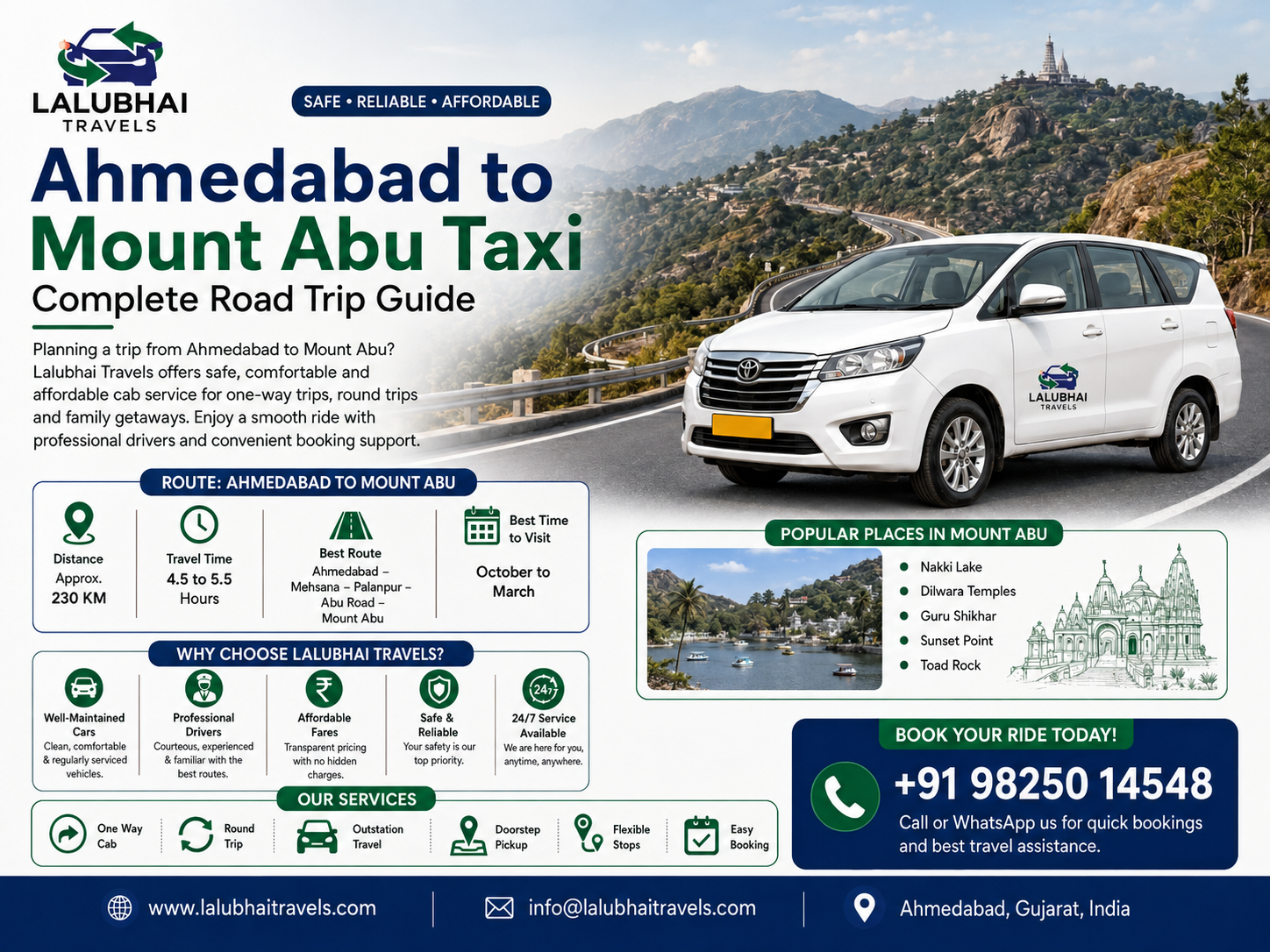 Ahmedabad to Mount Abu Taxi – Complete Road Trip Guide