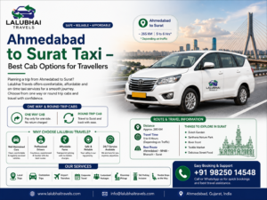 Ahmedabad to Surat Taxi – Best Cab Options for Travellers