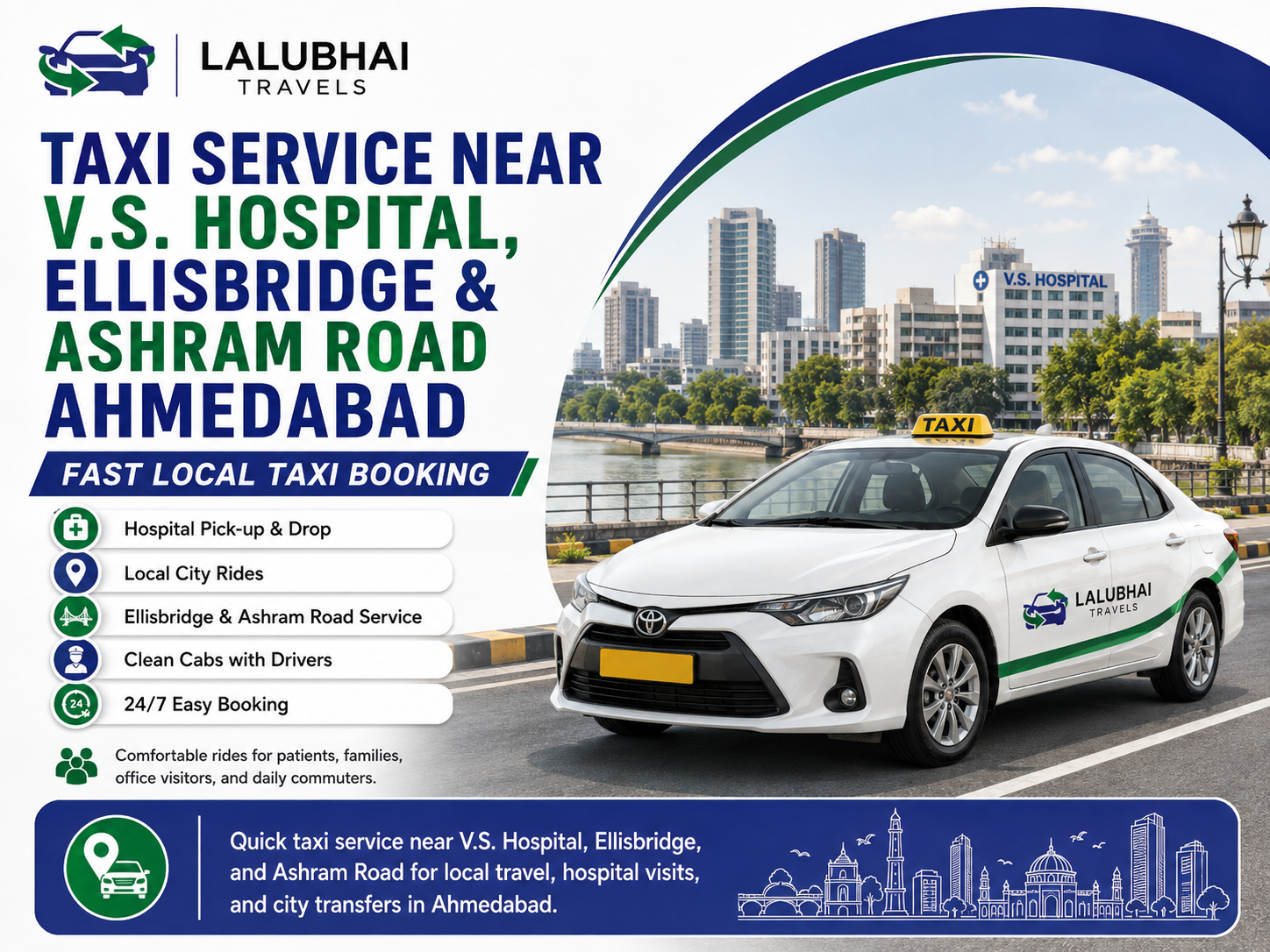 Taxi Service Near V.S. Hospital