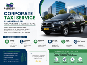 Corporate Taxi Service in Ahmedabad for Companies & Business Travel