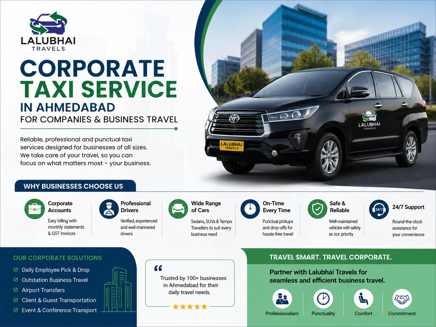 Corporate Taxi Service in Ahmedabad for Companies & Business Travel